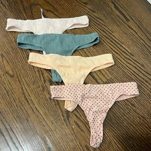 Victoria secrets cotton thongs size L - new without tags
